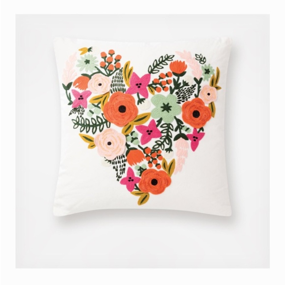 New! Rifle Paper Co. X Loloi
Heart of Roses Throw Pillow